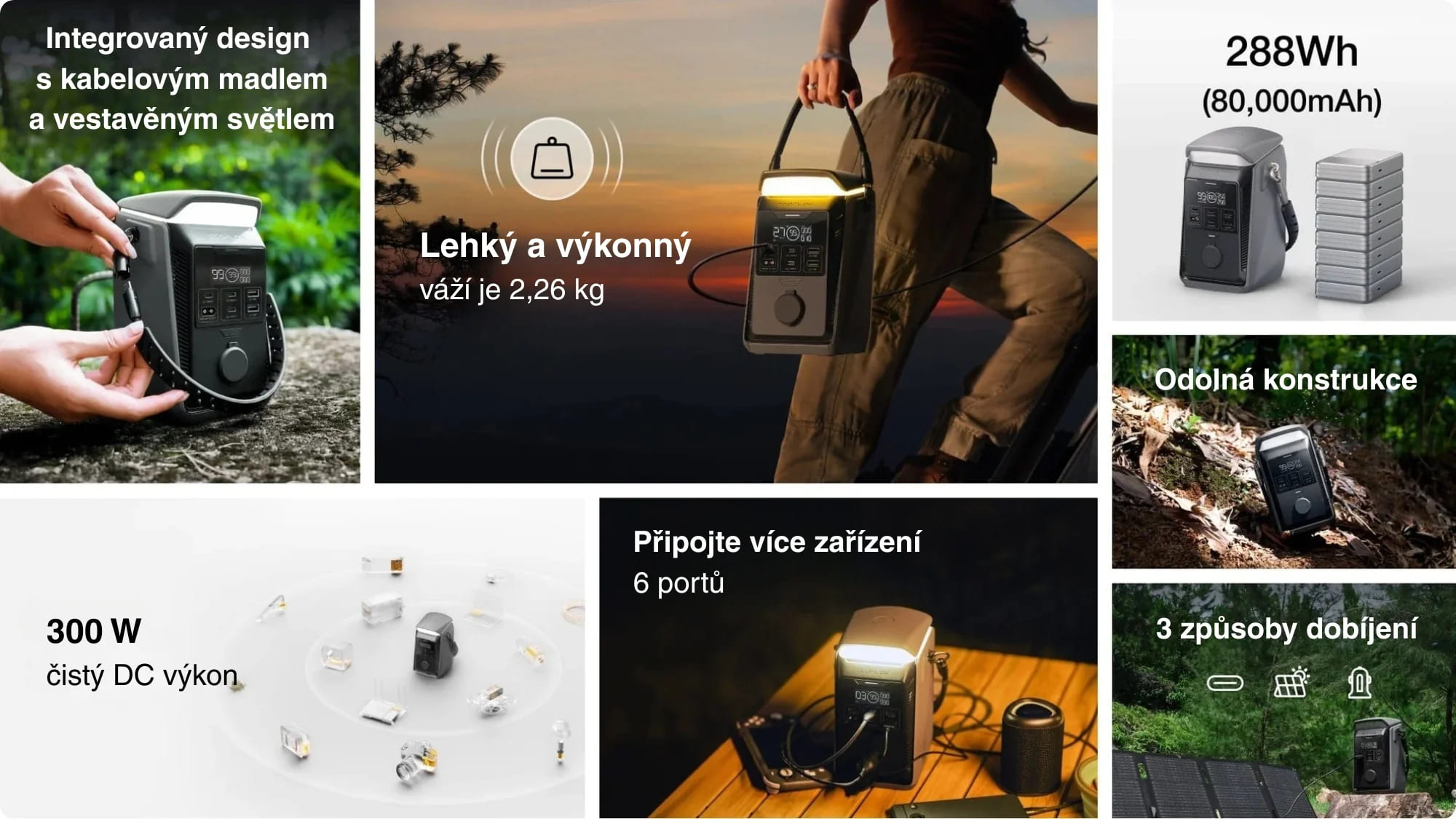 EcoFlow - TRAIL 300 Plus - bateriová stanice - vlastnosti